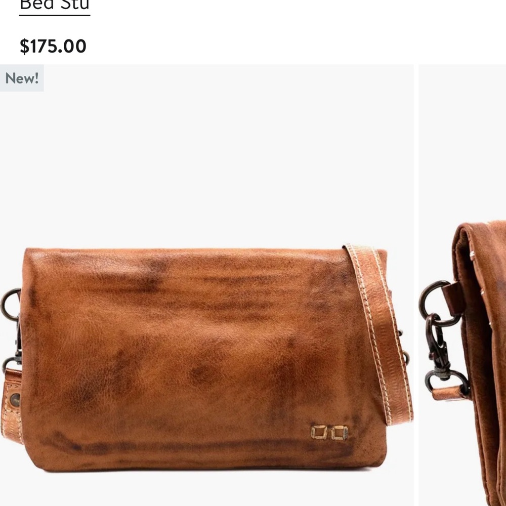 BED|STU Brown Leather Crossbody Bag with Distressed Finish. Excellent condition